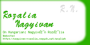 rozalia nagyivan business card